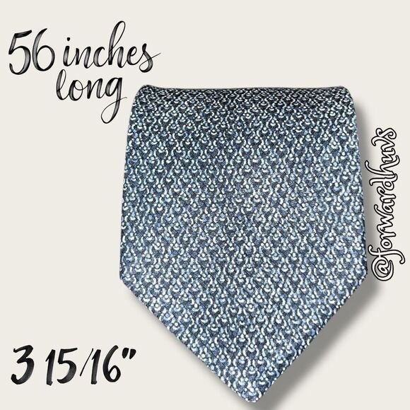 Valentino Cravatte Linen & Silk Navy Tie – Italian Quality - Picture 3 of 7